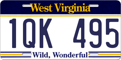 WV license plate 1QK495