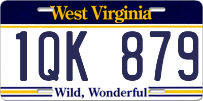 WV license plate 1QK879
