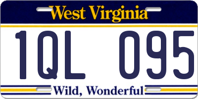 WV license plate 1QL095