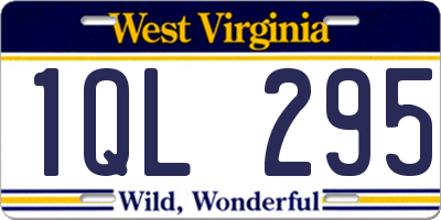 WV license plate 1QL295