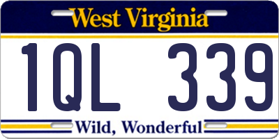 WV license plate 1QL339