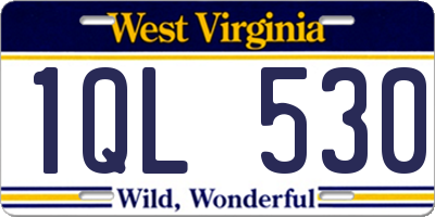 WV license plate 1QL530