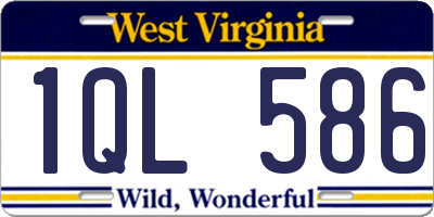 WV license plate 1QL586
