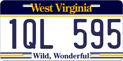WV license plate 1QL595