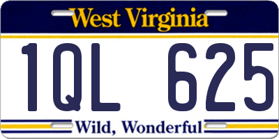 WV license plate 1QL625