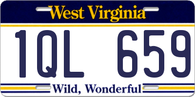 WV license plate 1QL659