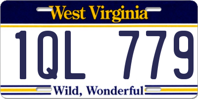 WV license plate 1QL779