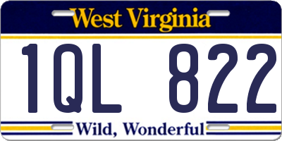 WV license plate 1QL822