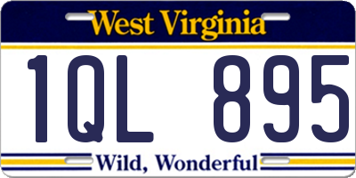 WV license plate 1QL895