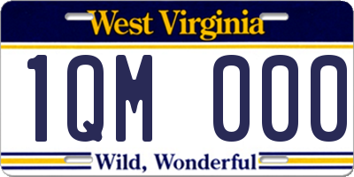 WV license plate 1QM000