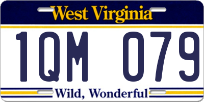 WV license plate 1QM079