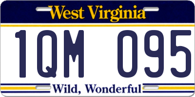 WV license plate 1QM095