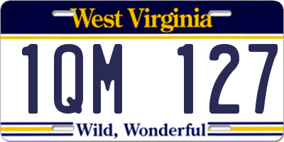 WV license plate 1QM127