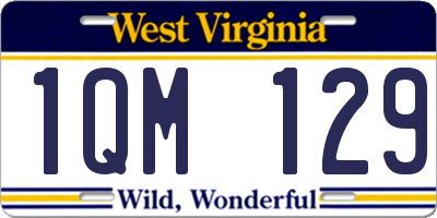 WV license plate 1QM129