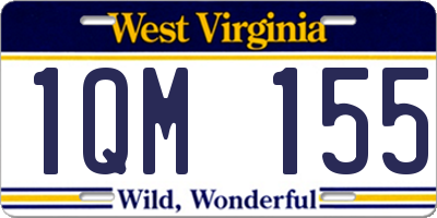 WV license plate 1QM155