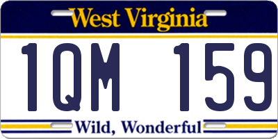 WV license plate 1QM159