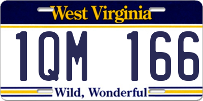 WV license plate 1QM166