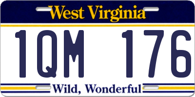 WV license plate 1QM176