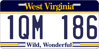WV license plate 1QM186