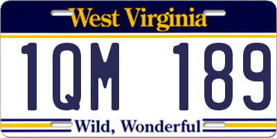 WV license plate 1QM189