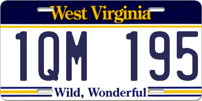 WV license plate 1QM195