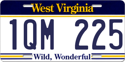 WV license plate 1QM225