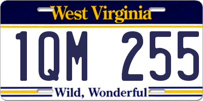 WV license plate 1QM255