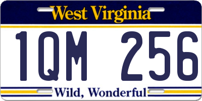 WV license plate 1QM256