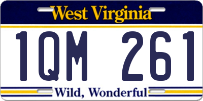 WV license plate 1QM261