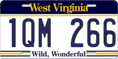 WV license plate 1QM266