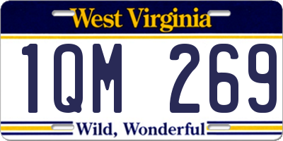 WV license plate 1QM269