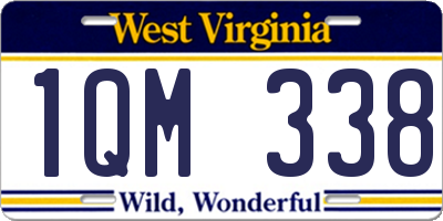 WV license plate 1QM338