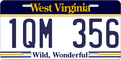 WV license plate 1QM356