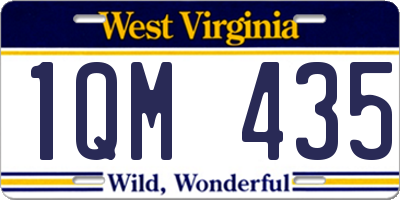WV license plate 1QM435
