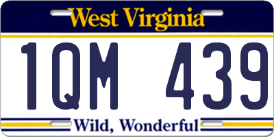 WV license plate 1QM439