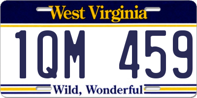 WV license plate 1QM459