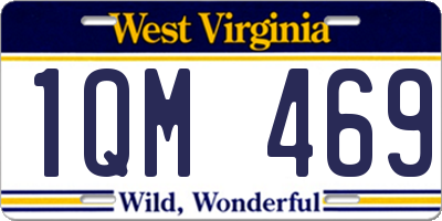 WV license plate 1QM469