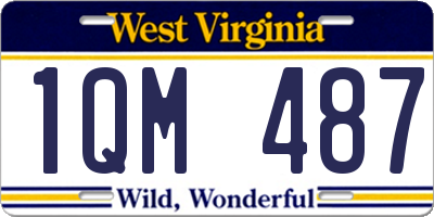 WV license plate 1QM487