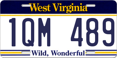 WV license plate 1QM489