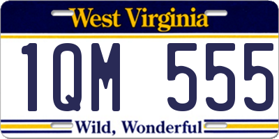 WV license plate 1QM555