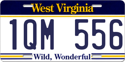 WV license plate 1QM556