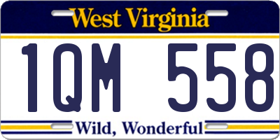 WV license plate 1QM558