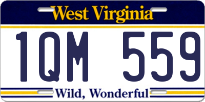 WV license plate 1QM559