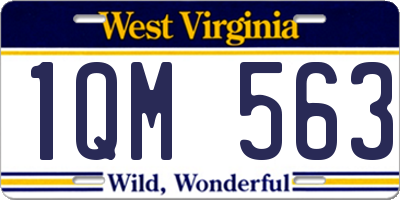 WV license plate 1QM563