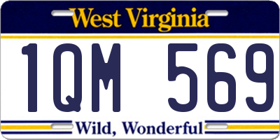 WV license plate 1QM569