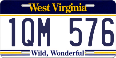 WV license plate 1QM576