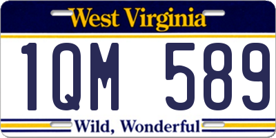WV license plate 1QM589