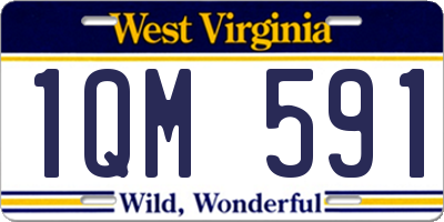 WV license plate 1QM591