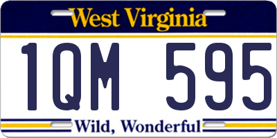 WV license plate 1QM595
