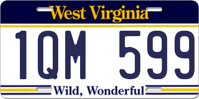 WV license plate 1QM599